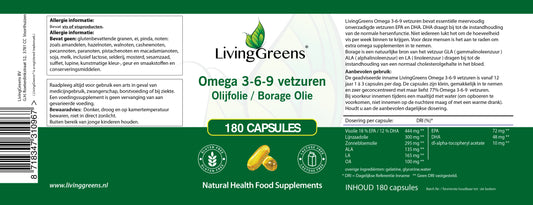 Omega 3-6-9- vetzuren 180 capsules