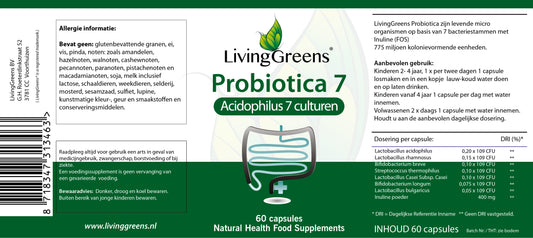 Probiotica 7 Acidophiles culturen 60 capsules
