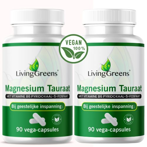 Magnesium Tauraat 2 x 90 Vegetarische capsules