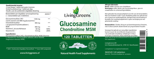Glucosamine-Chondroïtine-MSM 120 tabletten