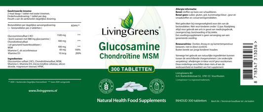 Glucosamine-Chondroïtine-MSM 300 tabletten