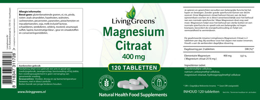 Magnesium Citraat 120 tabletten