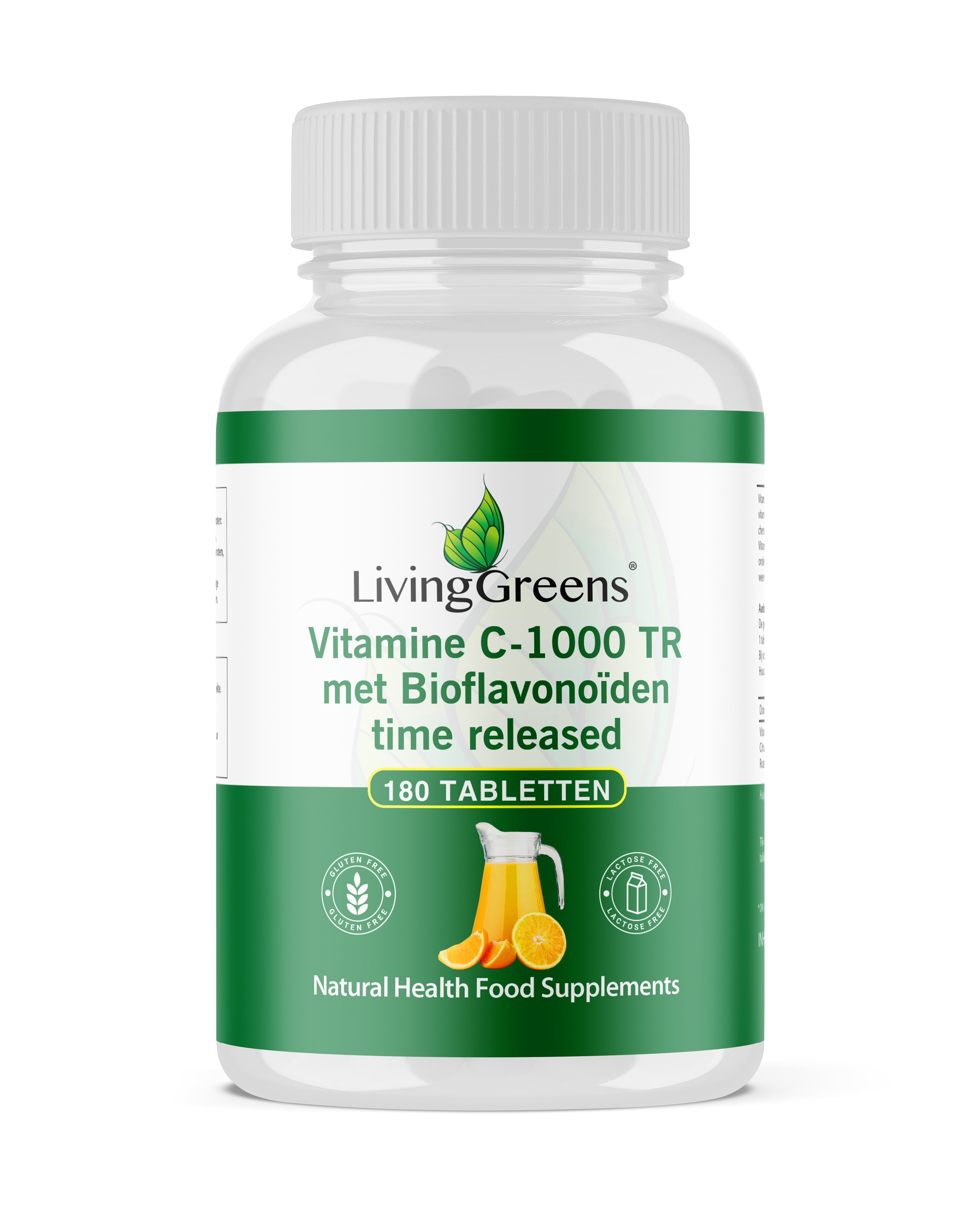 LivingGreens Vitamine C1000 Time Release 180 tabletten