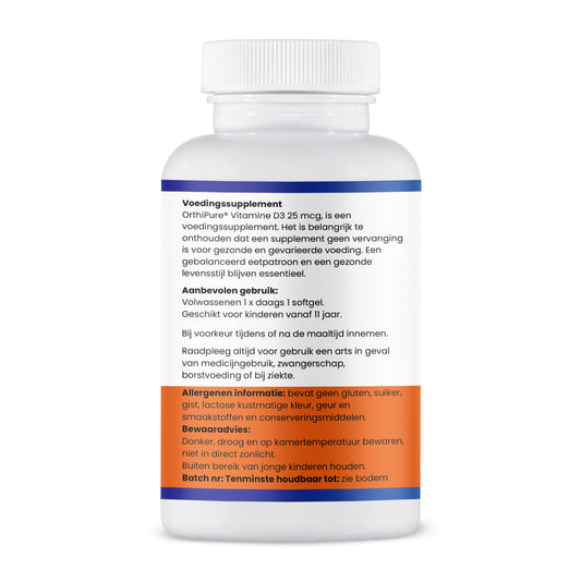 OrthiPure Vitamine D3 120 softgels