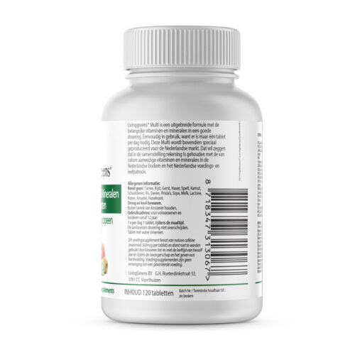 Multivitaminen, Mineralen en Antioxidanten 120 tabletten