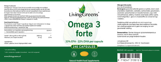 Omega 3 Forte Visolie capsules 240 stuks