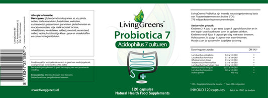 Probiotica 7 Acidophiles culturen 120 capsules