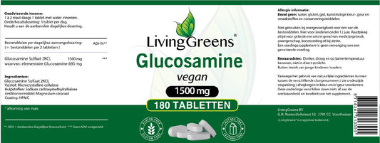 Glucosamine 1500 Vegan 180 tabletten