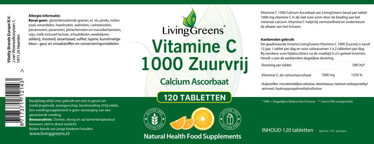 Vitamine C1000 Zuurvrij 120 tabletten