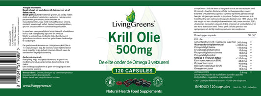 Krillolie 500mg  120 capsules