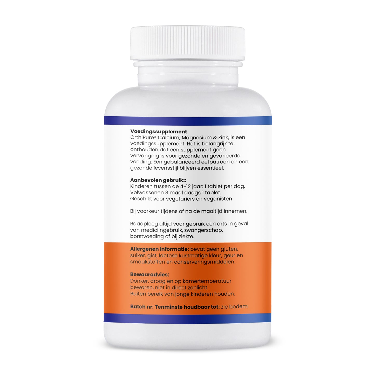OrthiPure Calcium, Magnesium en Zink 60 tabletten