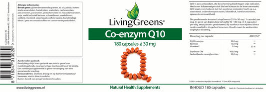 Q10 Co Enzym 30mg  180 capsules