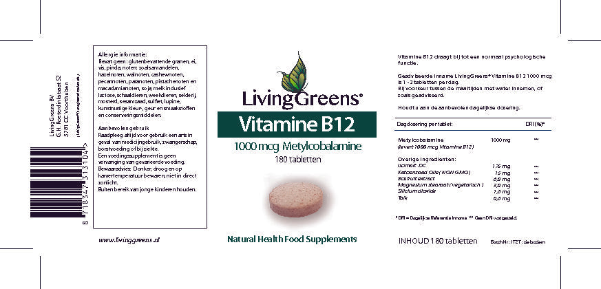 Vitamine B12 1000 mcg 100 tabletten