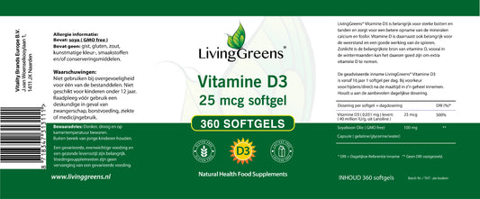 Vitamine D3 360 softgels