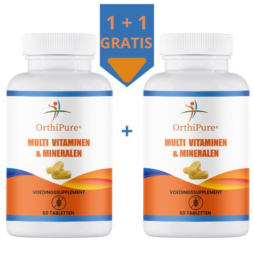 Multi vitaminen en mineralen 1+1 Gratis