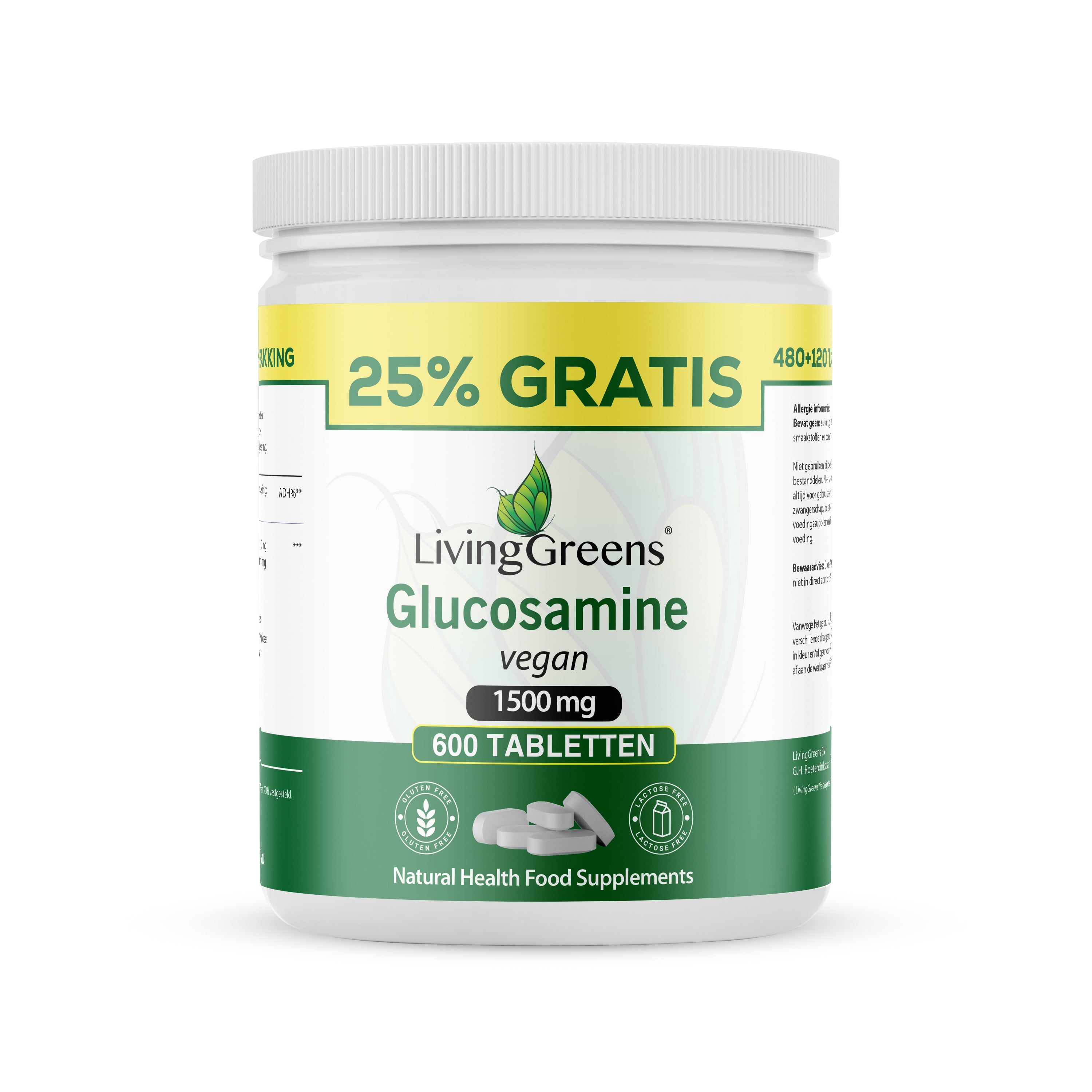 LivingGreens Glucosamine 1500 600 tabletten