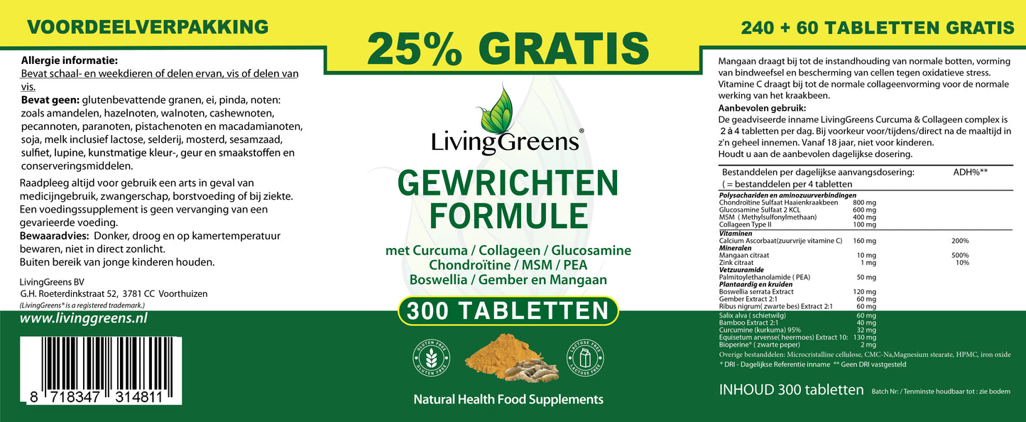 Gewrichten formule 240+60 tabletten