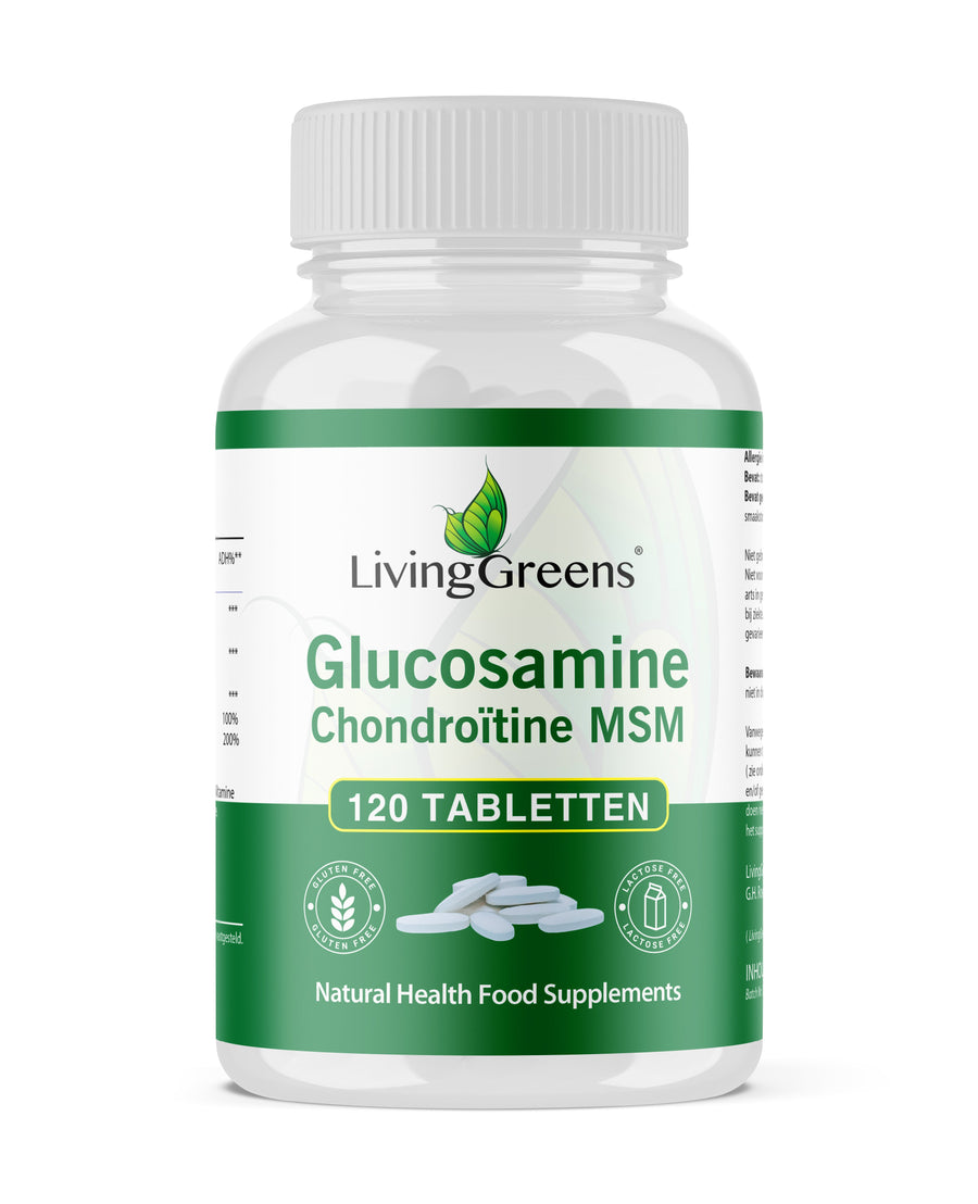 LivingGreens Glucosamine, Chondroïtine & MSM 120 tabletten