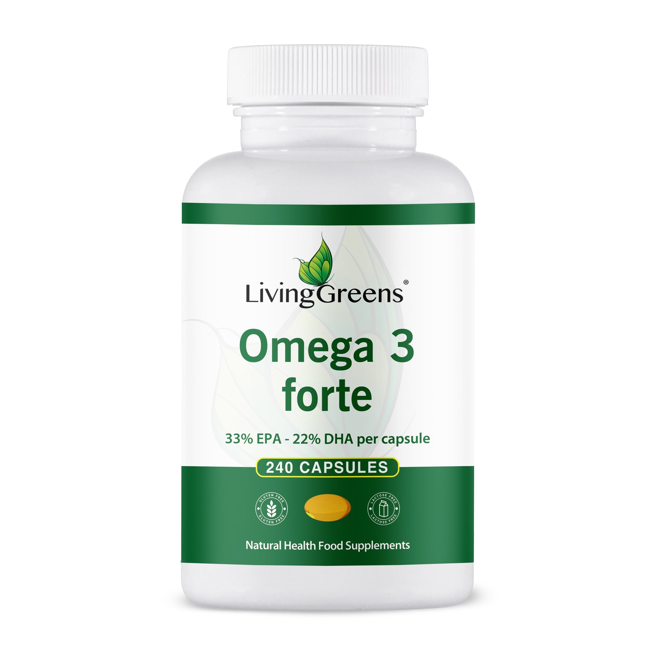 LivingGreens Omega 3 Forte 240 capsules