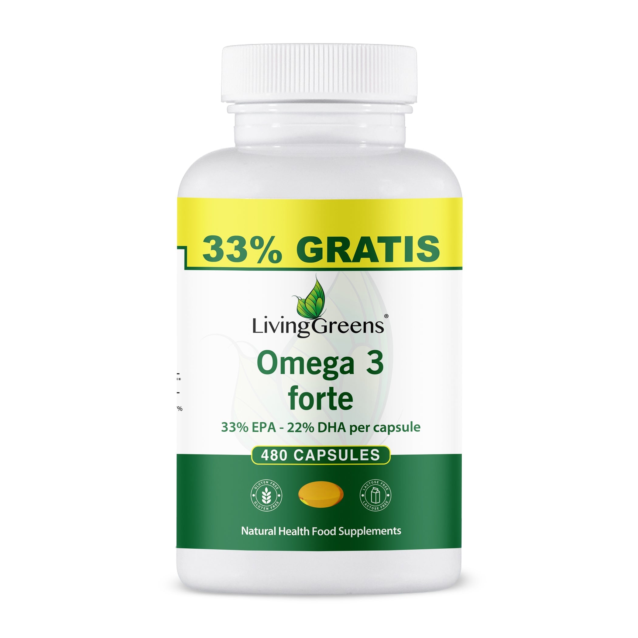 LivingGreens Omega 3 Forte 480 capsules