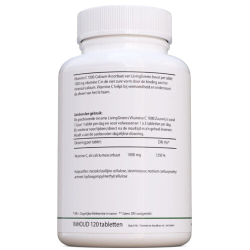 Vitamine C1000 mg  Zuurvrij, Calcium Ascorbaat