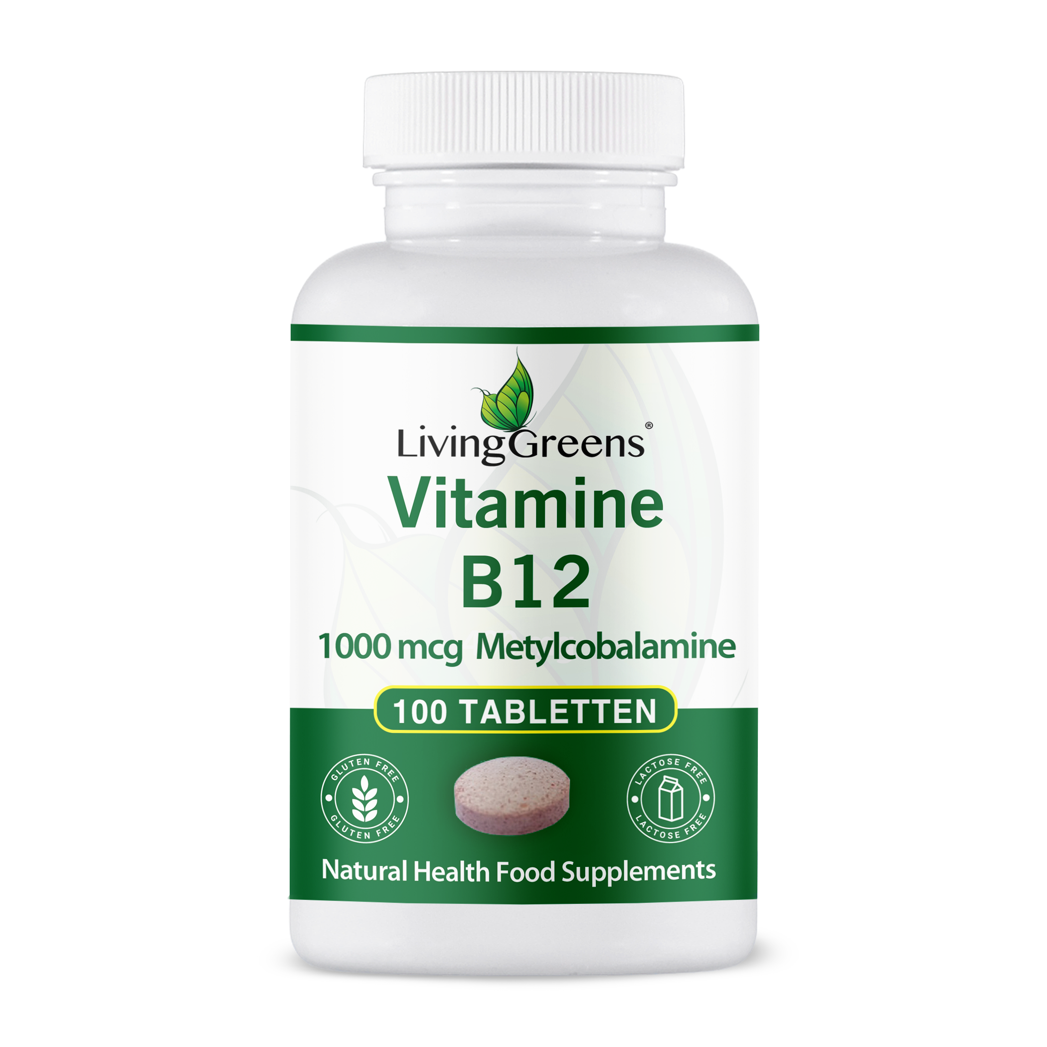 LivingGreens Vitamine B12 100 tabletten