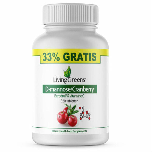 Cranberry met D-Mannose, Vitamine C en Beredruif 240 + 80 tabletten Gratis