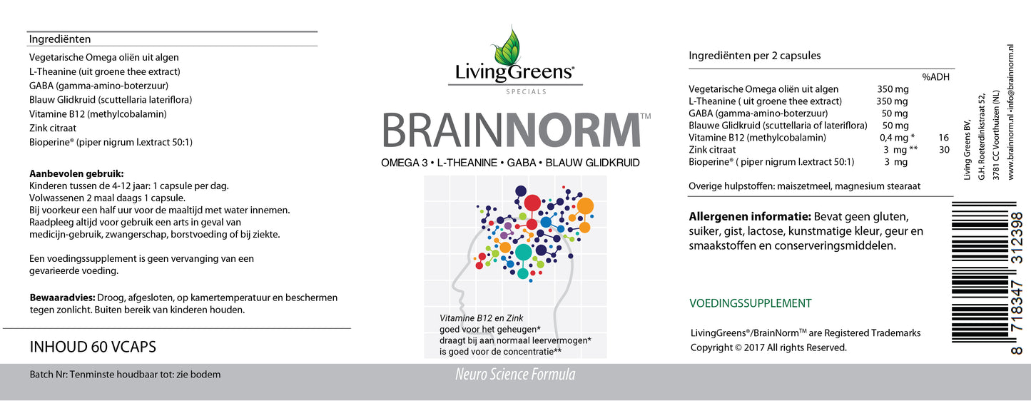 Brainnorm Focus formule 2x 60 capsules