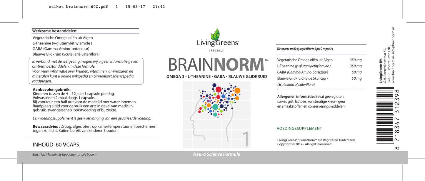 Brainnorm 1 Focus formule 60 capsules