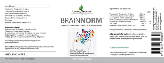 Brainnorm Focus formule 3 x 60 capsules - concentratie capsules
