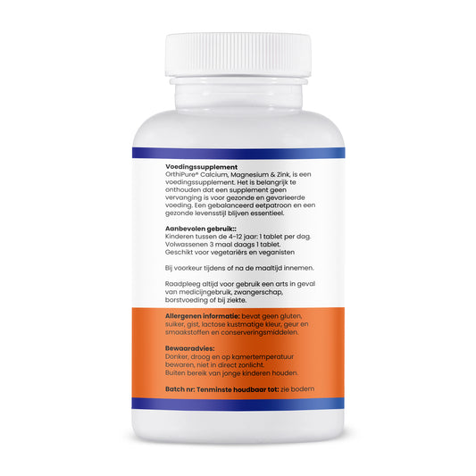 OrthiPure Calcium, Magnesium en Zink 60 tabletten