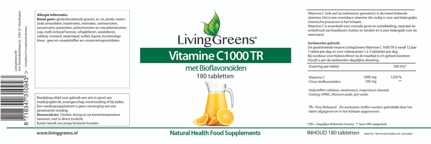 Vitamine C1000mg Time Released 90 tabletten